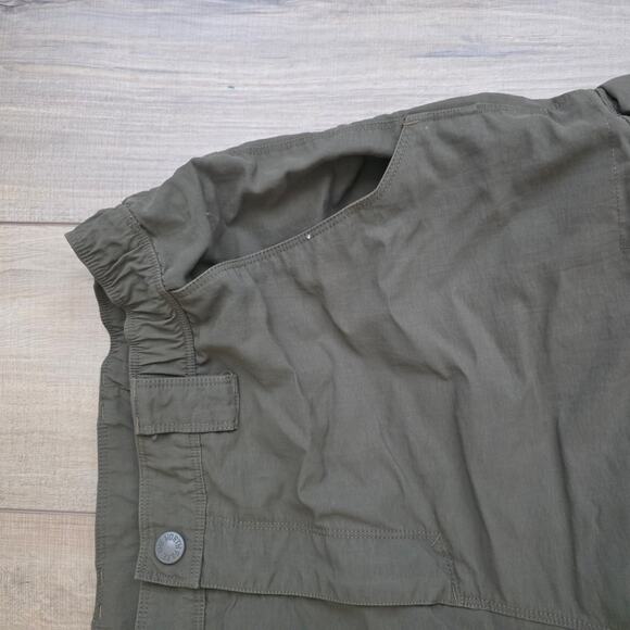 The North Face Olive Green Nylon Cargo Shorts Hiking Fishing Men Sz L - Picture 7 of 12